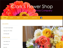 Tablet Screenshot of clarksflowershop.com